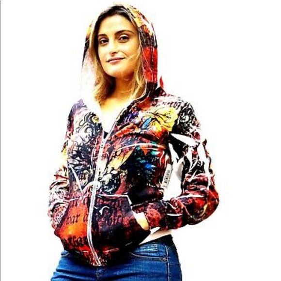 Sport Jacket Tie-dye Pattern Zip DNLA-D21 - Picture 5 of 7